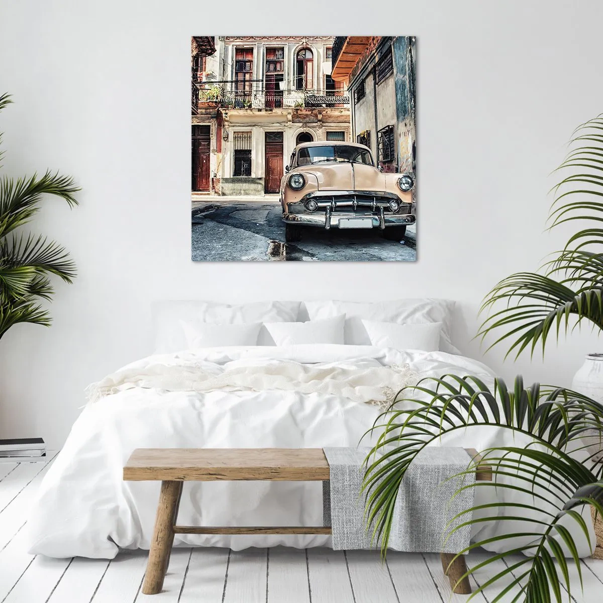 Quadro em tela - Siesta em Havana - 70x70 cm