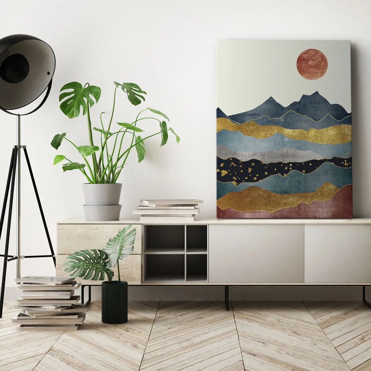 Quadro em tela - As camadas do mundo - 50x70 cm