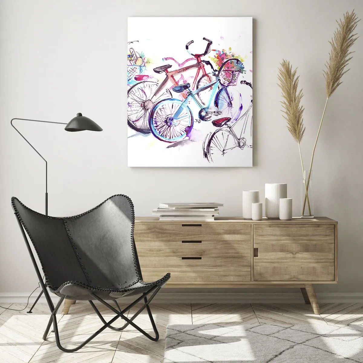 Quadro em vidro - Reunião do Clube Antimoto  - 50x70 cm