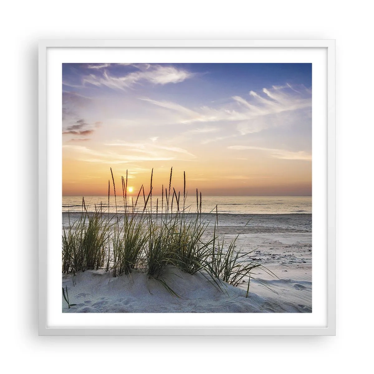 Pôster em moldura branca - Olhe, pense, sinta - 60x60 cm