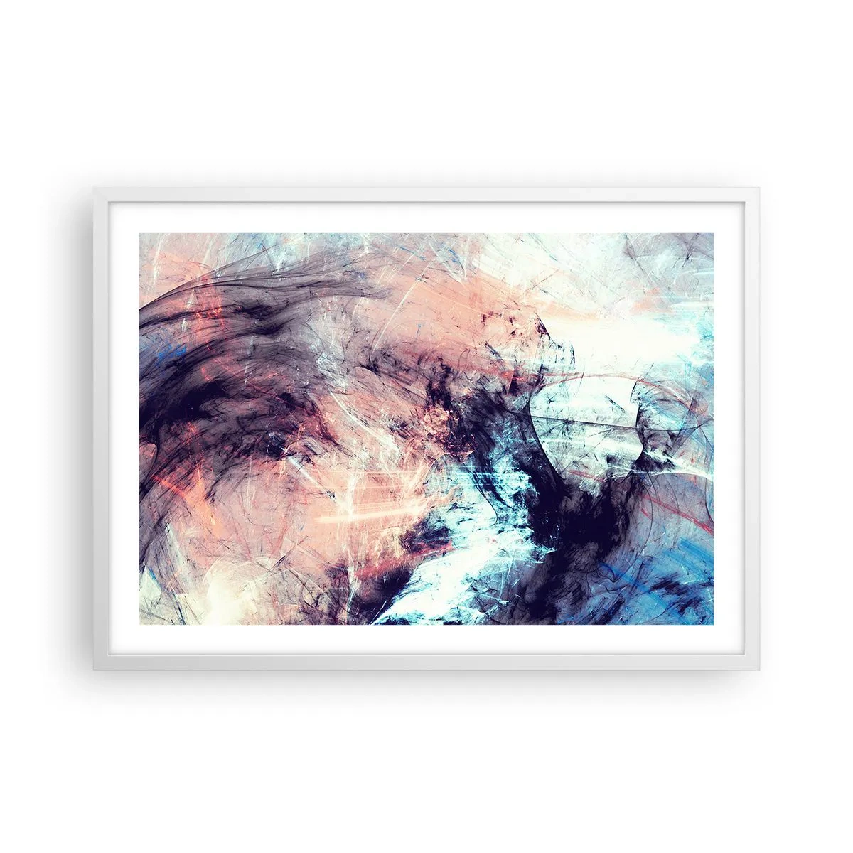 Pôster em moldura branca - Sinta o vento - 70x50 cm