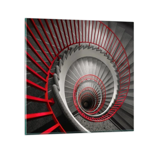 Quadro em vidro - Diversão de arquitetura - 70x70 cm