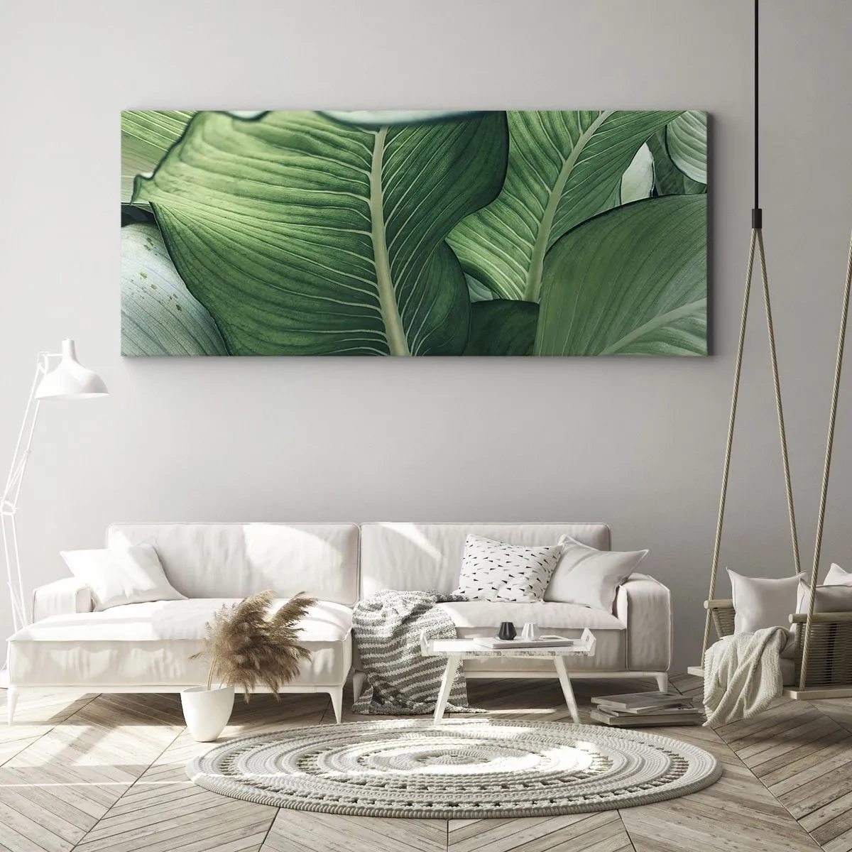 Quadro em tela - Vida intensamente verde - 100x40 cm