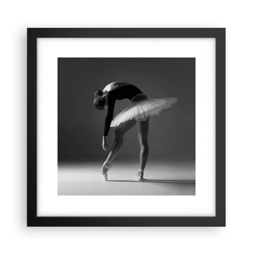 Pôster com moldura preta - Bella balerina - 30x30 cm