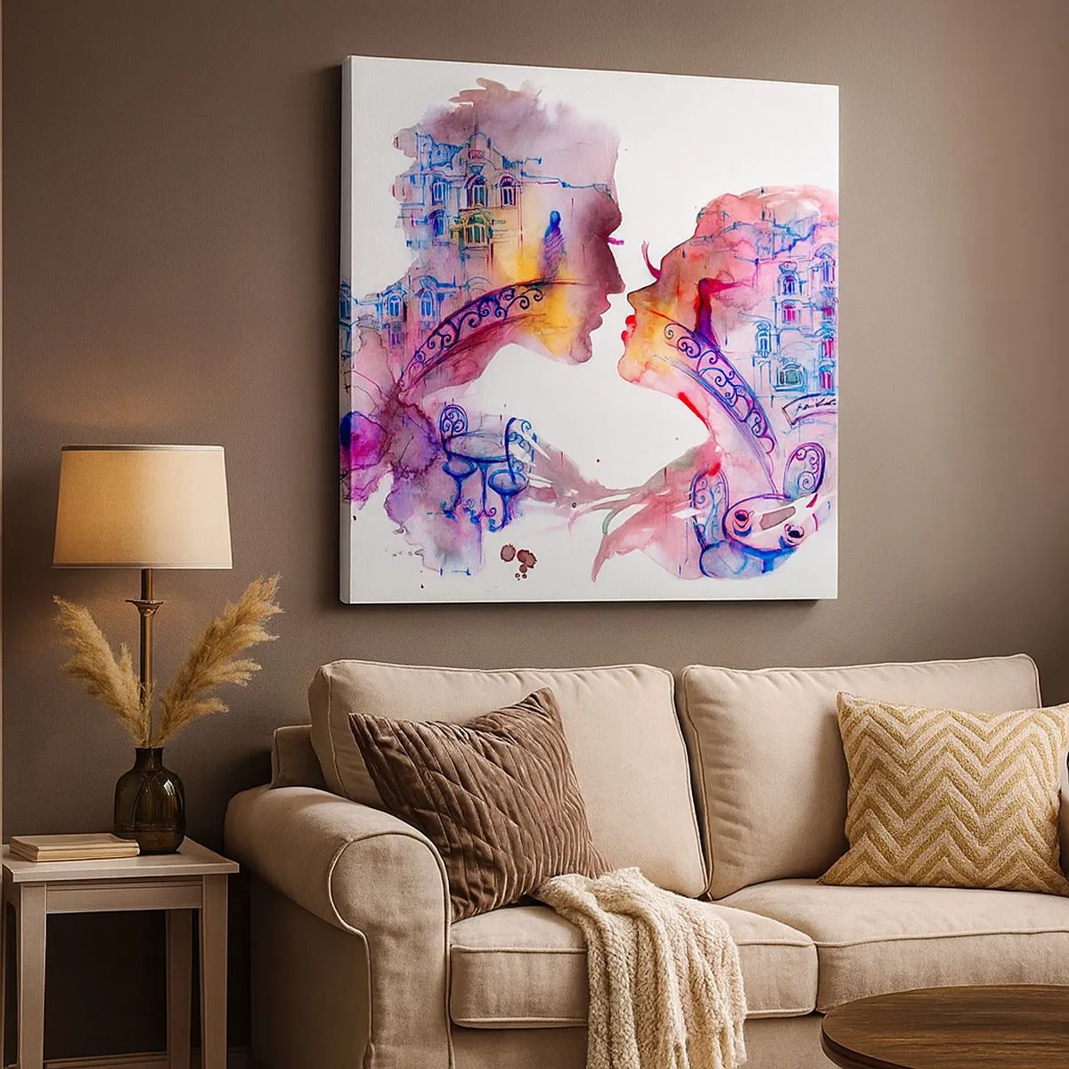 Quadro em tela - A ponte secreta dos suspiros - 30x30 cm