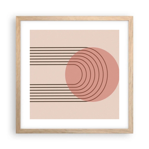 Pôster com moldura de carvalho claro - Atração irresistível - 40x40 cm