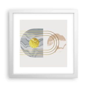 Pôster em moldura branca - Brilho e claridade - 30x30 cm