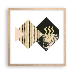 Pôster com moldura de carvalho claro - Não é tão simples assim - 40x40 cm