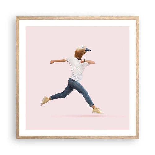 Pôster com moldura de carvalho claro - Uma pitada de absurdo - 60x60 cm