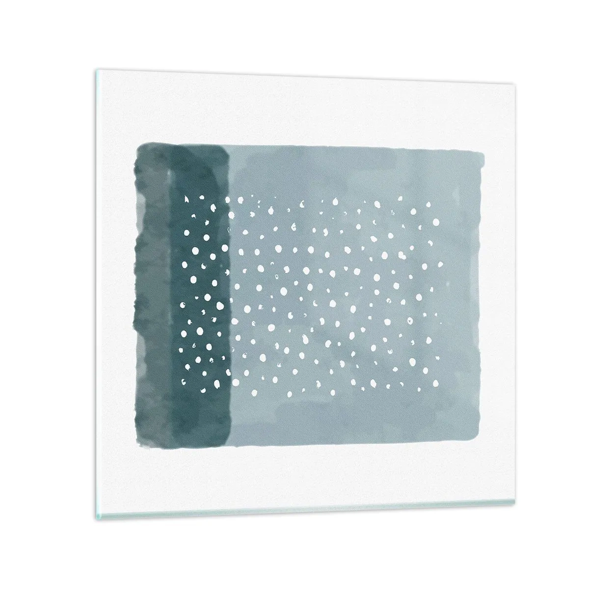 Quadro em vidro - Cultivado em azul - 30x30 cm