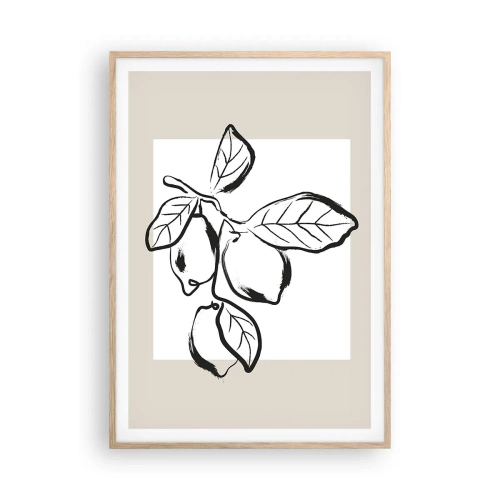 Pôster com moldura de carvalho claro - Onde o limão amadurece… - 70x100 cm