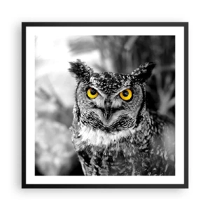 Pôster com moldura preta - Nada pode ser escondido - 60x60 cm