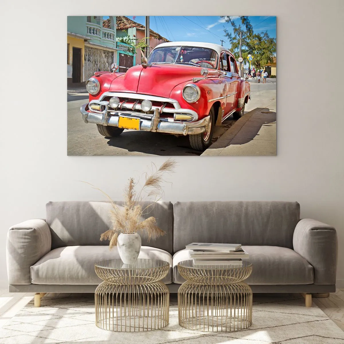 Quadro em vidro - Apenas em Cuba - 100x70 cm