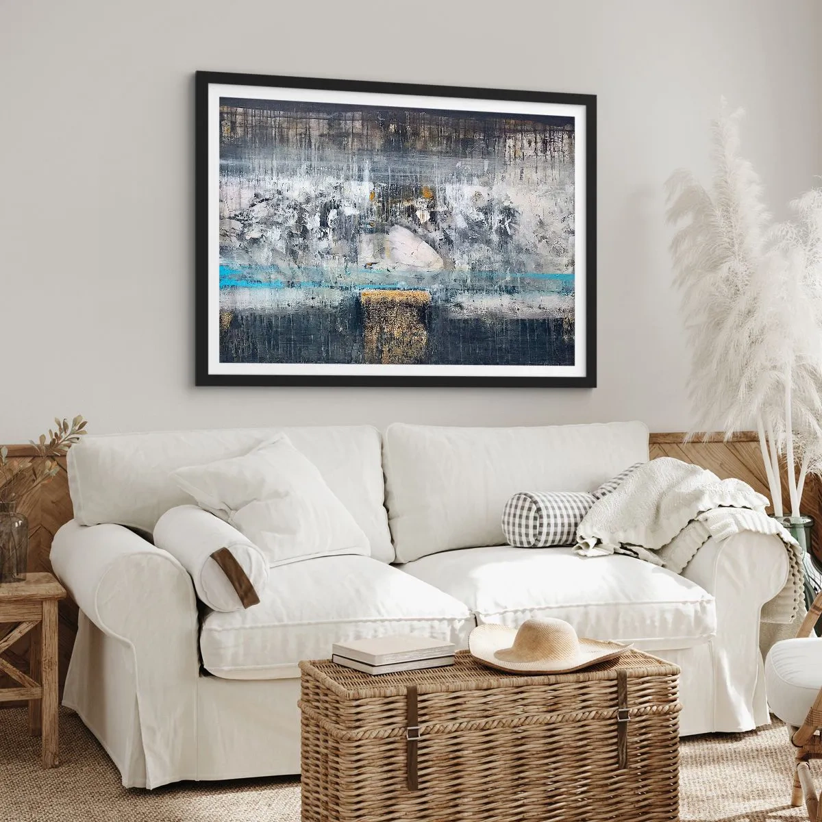 Pôster com moldura preta - Pelo gelo ou pelo torrão de terra - 40x30 cm