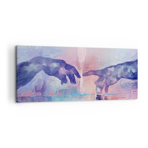 Quadro em tela - Faísca divina da vida - 100x40 cm