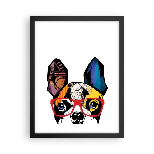 Pôster com moldura preta - Intelectual - 30x40 cm