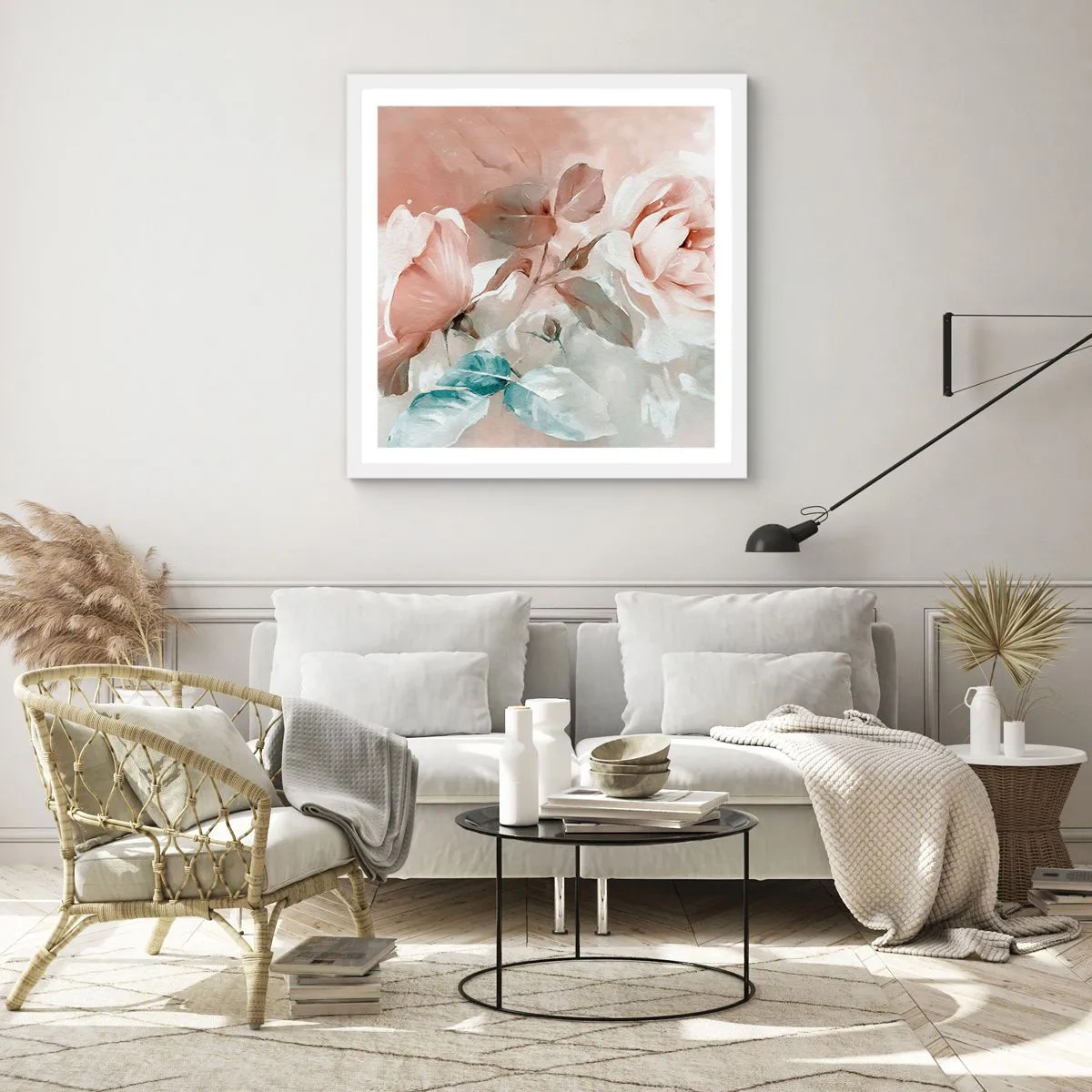 Pôster em moldura branca - O espírito do romantismo - 30x30 cm