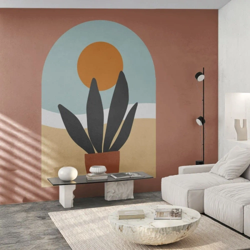 Papel de Parede Premium Sand - Pequenas alegrias - Flor, Janela, Pedaço - 100x70 cm