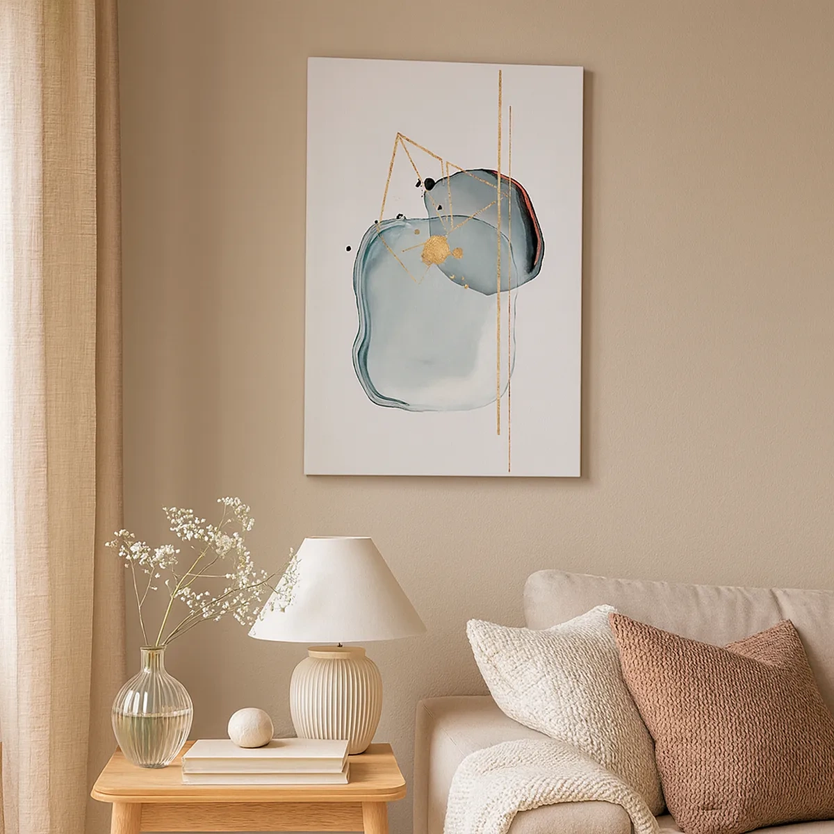 Quadro em tela - Um estudo sobre gotas - 50x70 cm