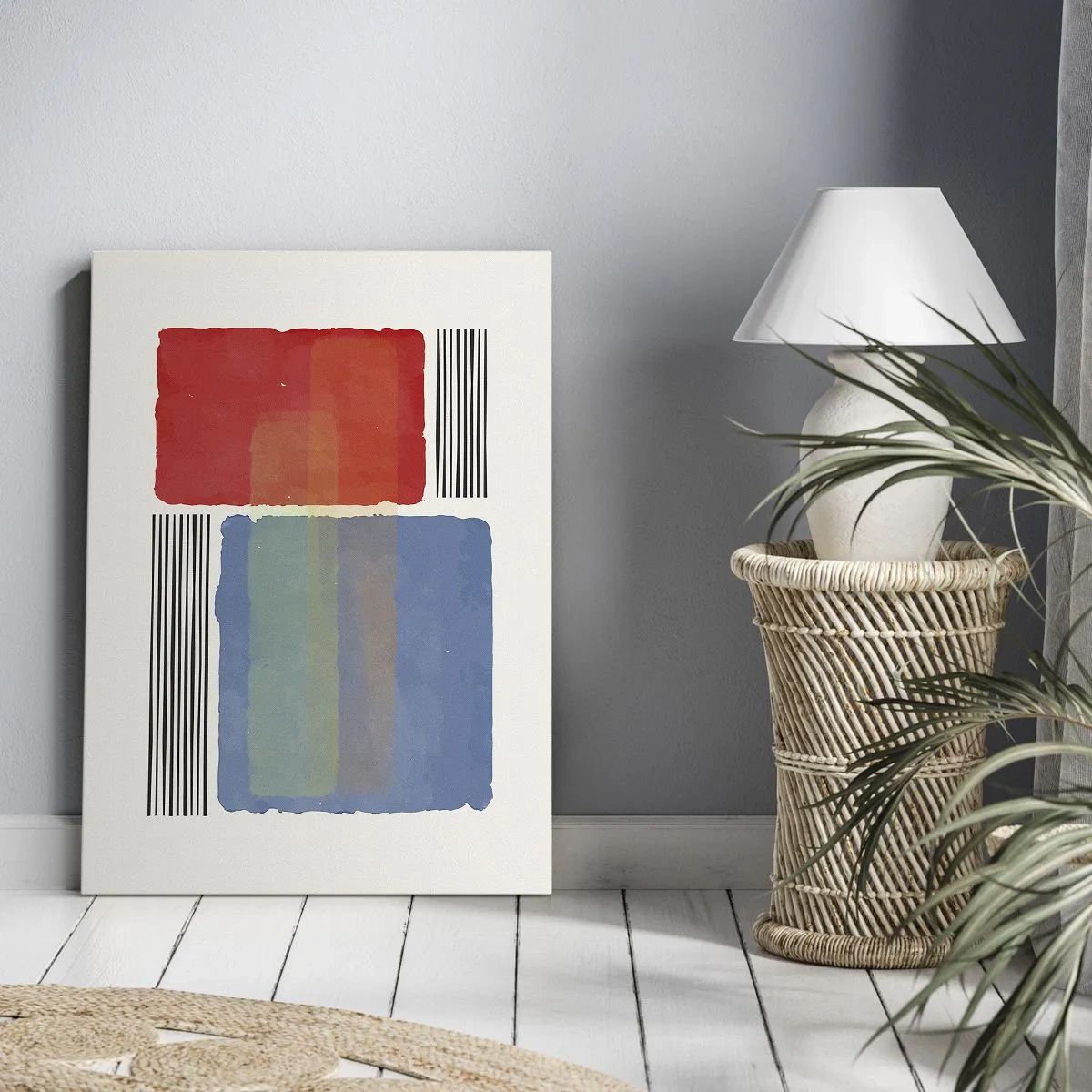 Quadro em tela - A alma da geometria - 45x80 cm