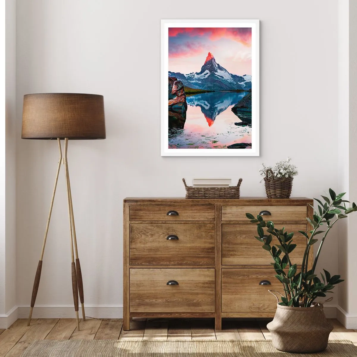 Pôster em moldura branca - O coração das montanhas é quente - 61x91 cm