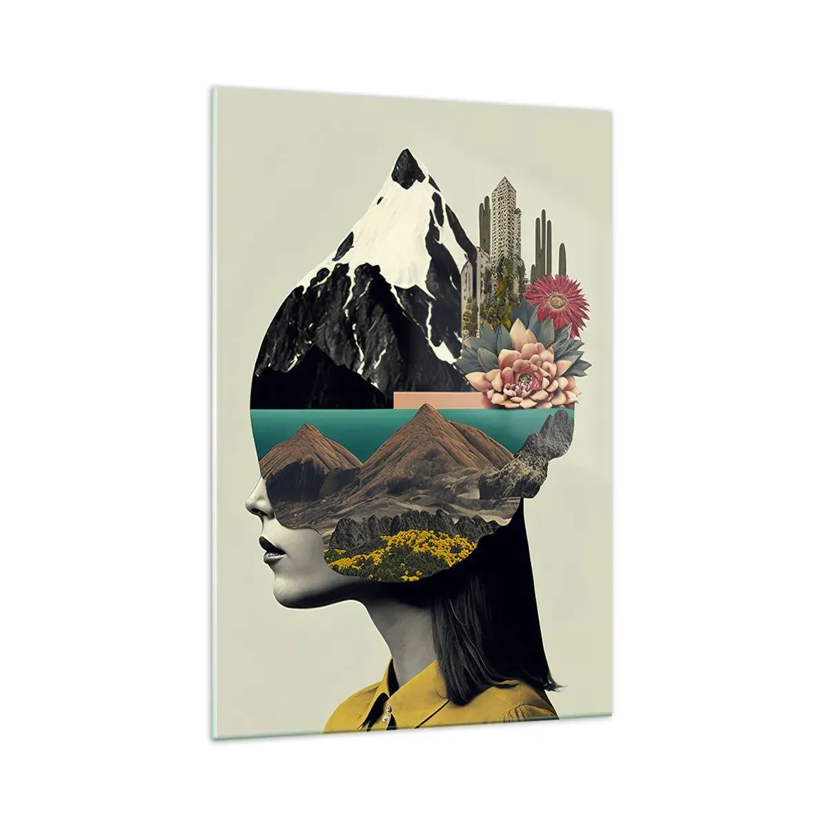 Quadro em vidro - Mulher – sempre um mistério - 70x100 cm