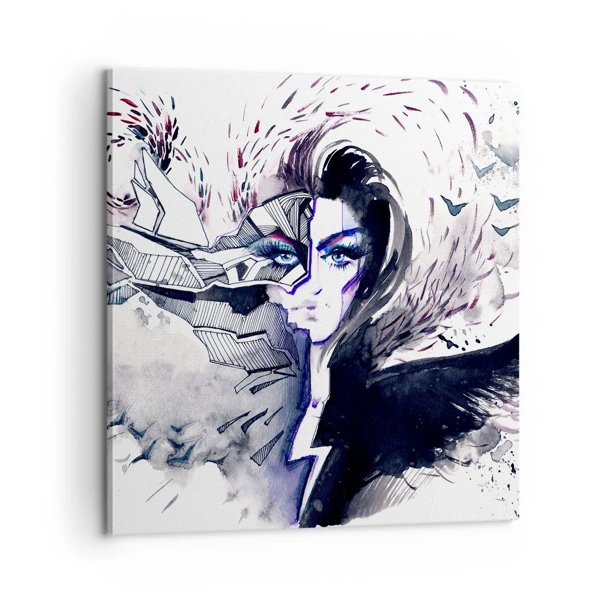 Quadro em tela - Demoníaca e linda - 60x60 cm