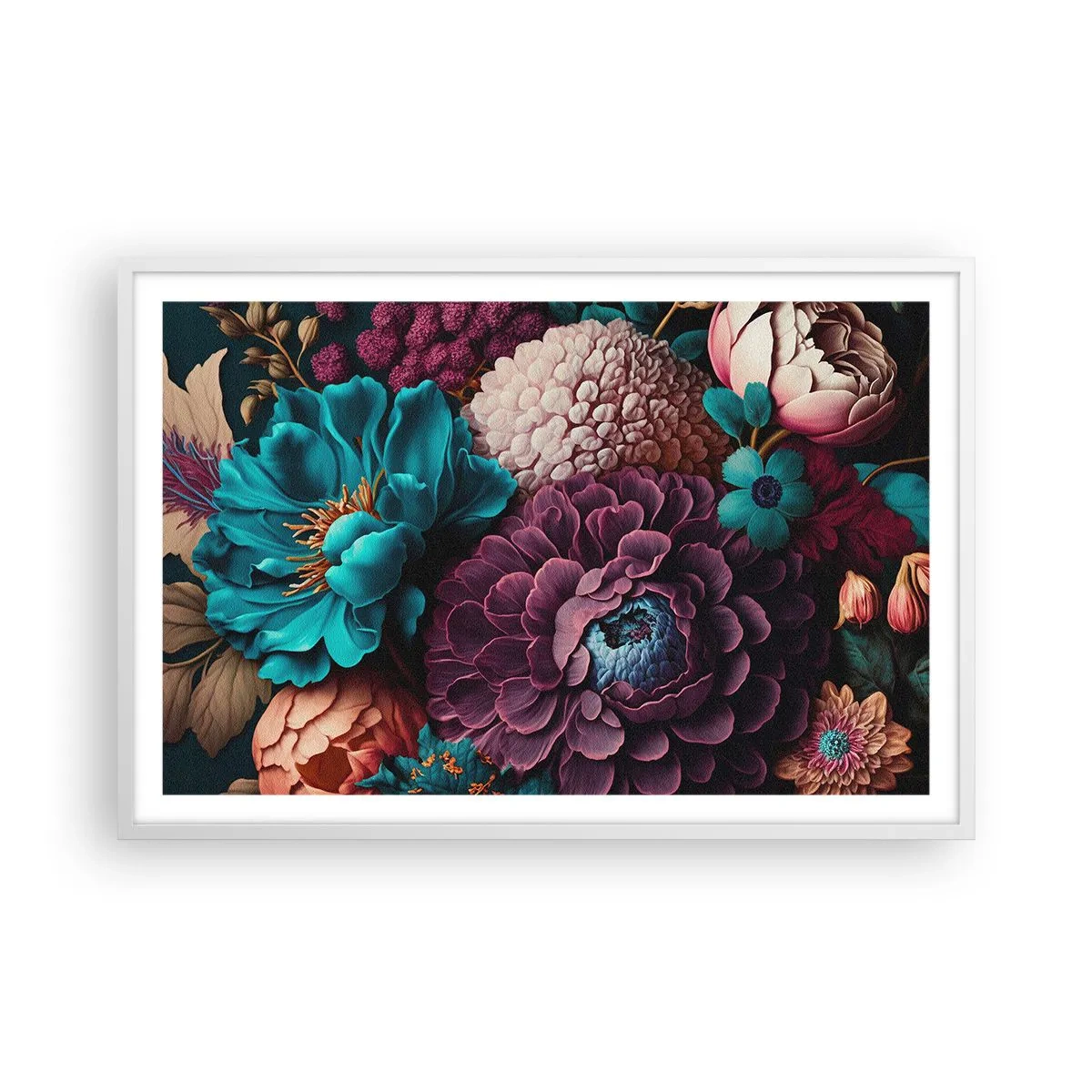 Pôster em moldura branca - Natureza em abundância - 91x61 cm