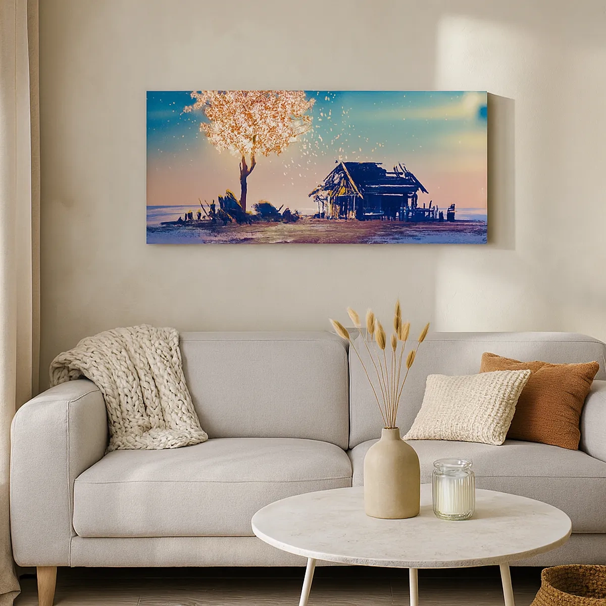 Quadro em tela - A natureza não passa - 30x30 cm