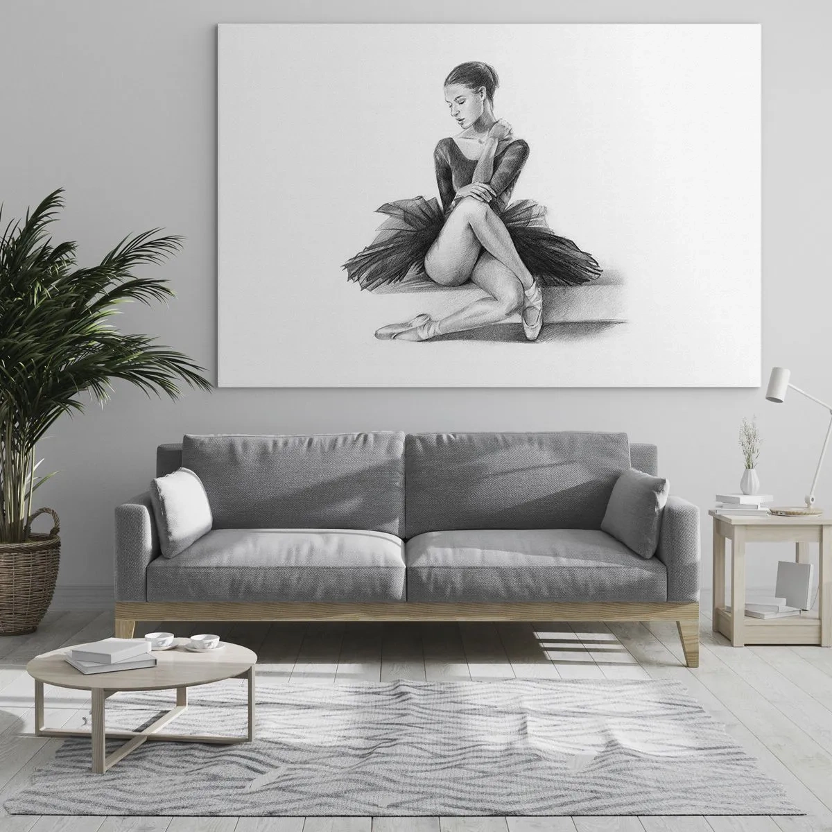 Quadro em vidro - Encantada pela dança - 100x70 cm