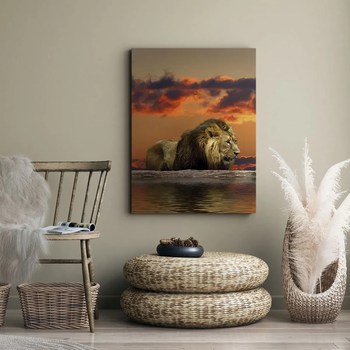 Quadro em tela - Rei da natureza - 70x100 cm