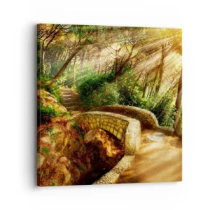 Quadro em tela - Direto da ponte para a floresta de contos de fadas - 30x30 cm