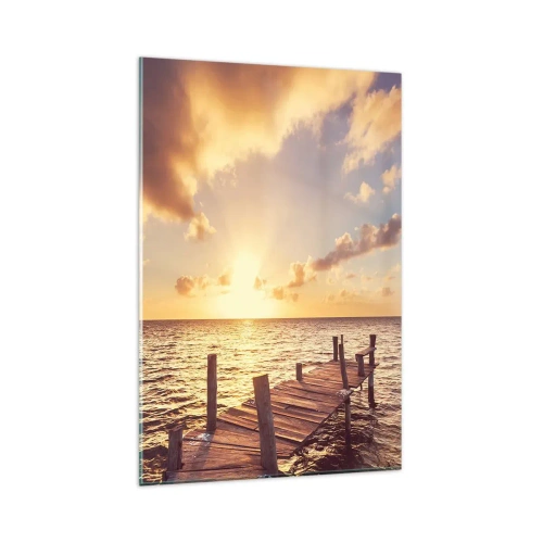 Quadro em vidro - A terra dourada da gentileza - 80x120 cm