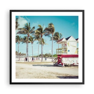 Pôster com moldura preta - Um belo dia pela frente - 60x60 cm