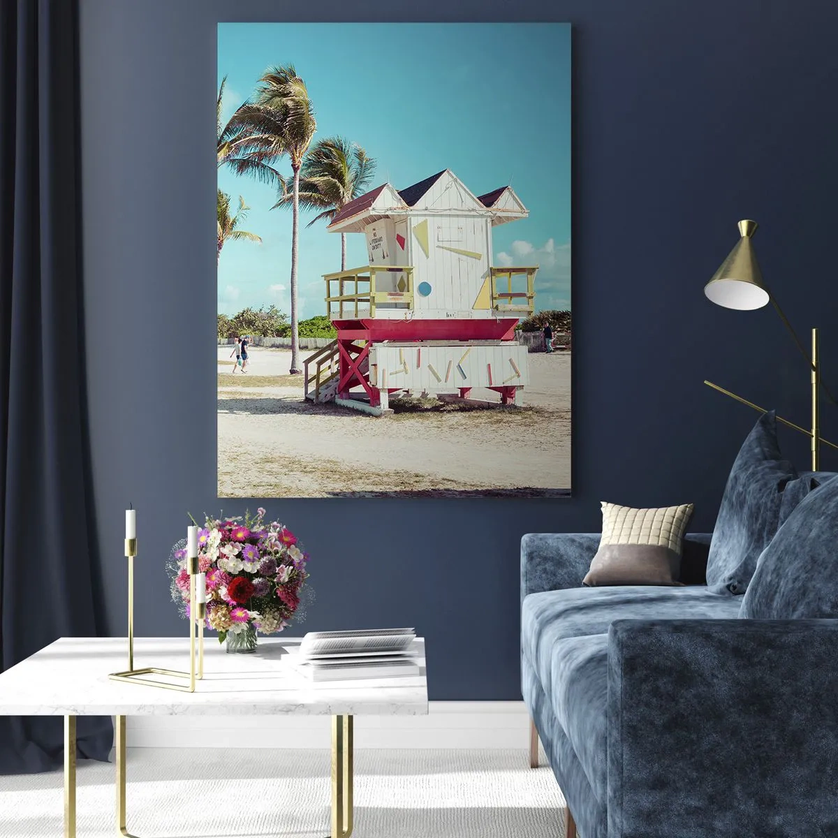 Quadro em vidro - Um belo dia pela frente - 50x70 cm