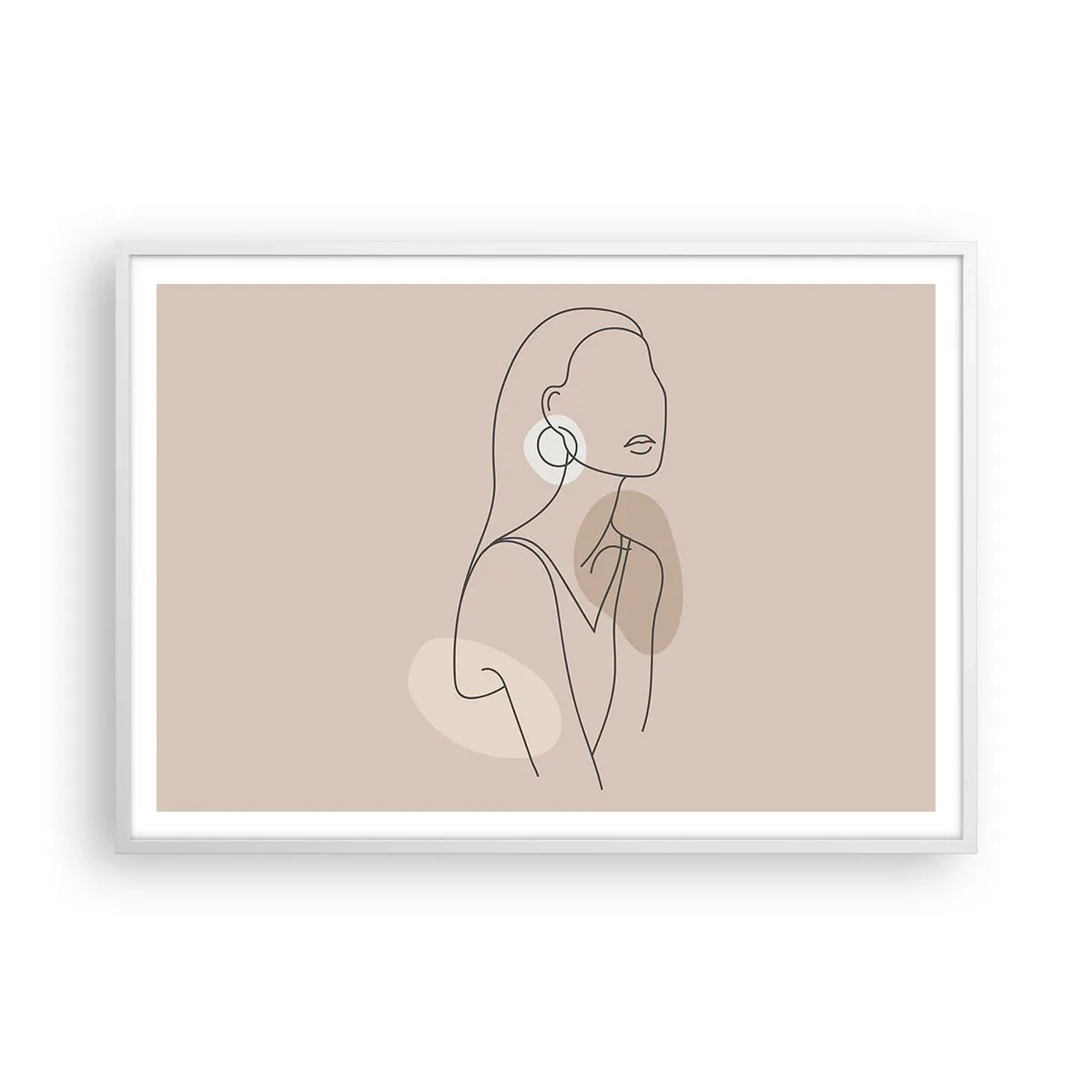 Pôster em moldura branca - Um ícone da feminilidade - 100x70 cm