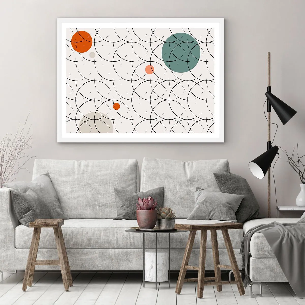 Pôster em moldura branca - No espírito da pop art - 100x70 cm