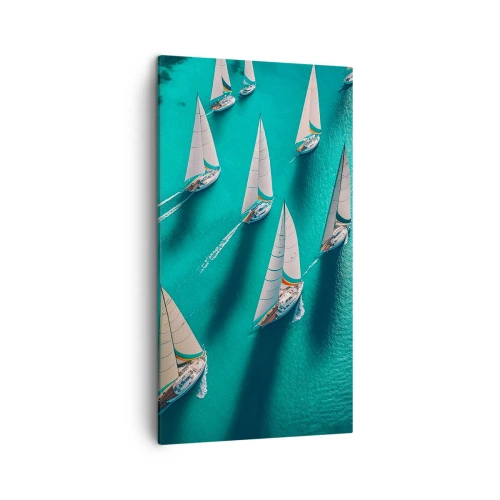 Quadro em tela - Numa competição com o vento - 45x80 cm