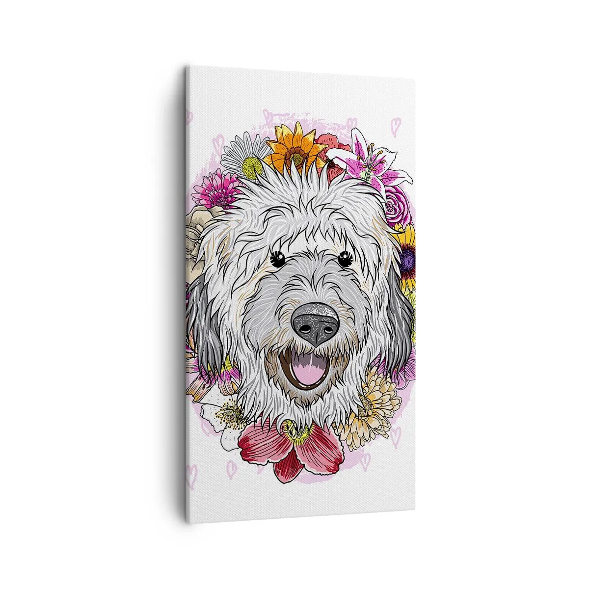 Quadro em tela - Alegria de cachorrinho - 45x80 cm