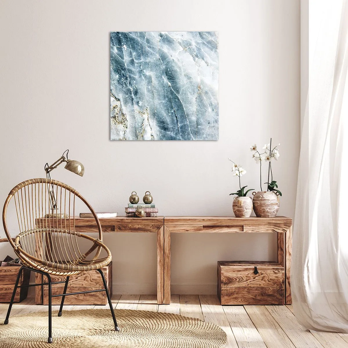 Quadro em tela - O mundo do Gelo - 70x70 cm