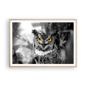 Pôster com moldura de carvalho claro - Nada pode ser escondido - 100x70 cm