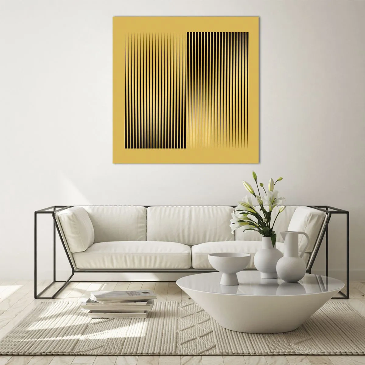Quadro em vidro - Quadratura de opostos - 40x40 cm