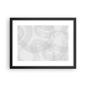 Pôster com moldura preta - Não existe caminho reto - 40x30 cm