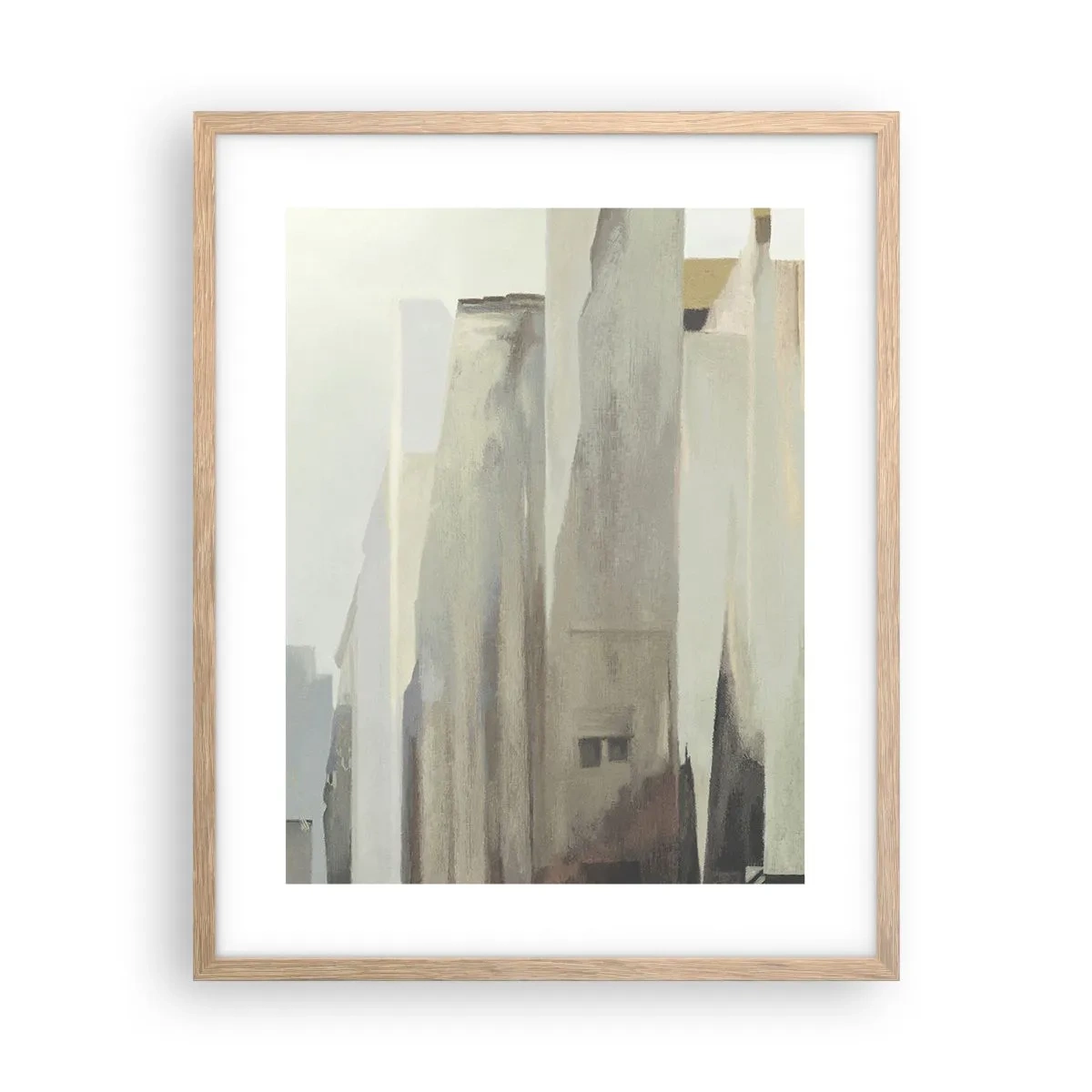 Pôster com moldura de carvalho claro - Sonho com a cidade - 40x50 cm