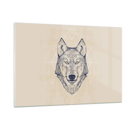 Quadro em vidro - Alfa com um olhar penetrante - 120x80 cm