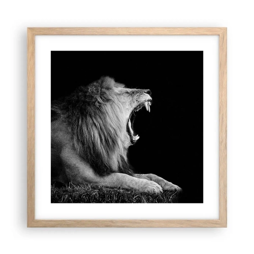 Pôster com moldura de carvalho claro - Sem dúvida alguma - 40x40 cm