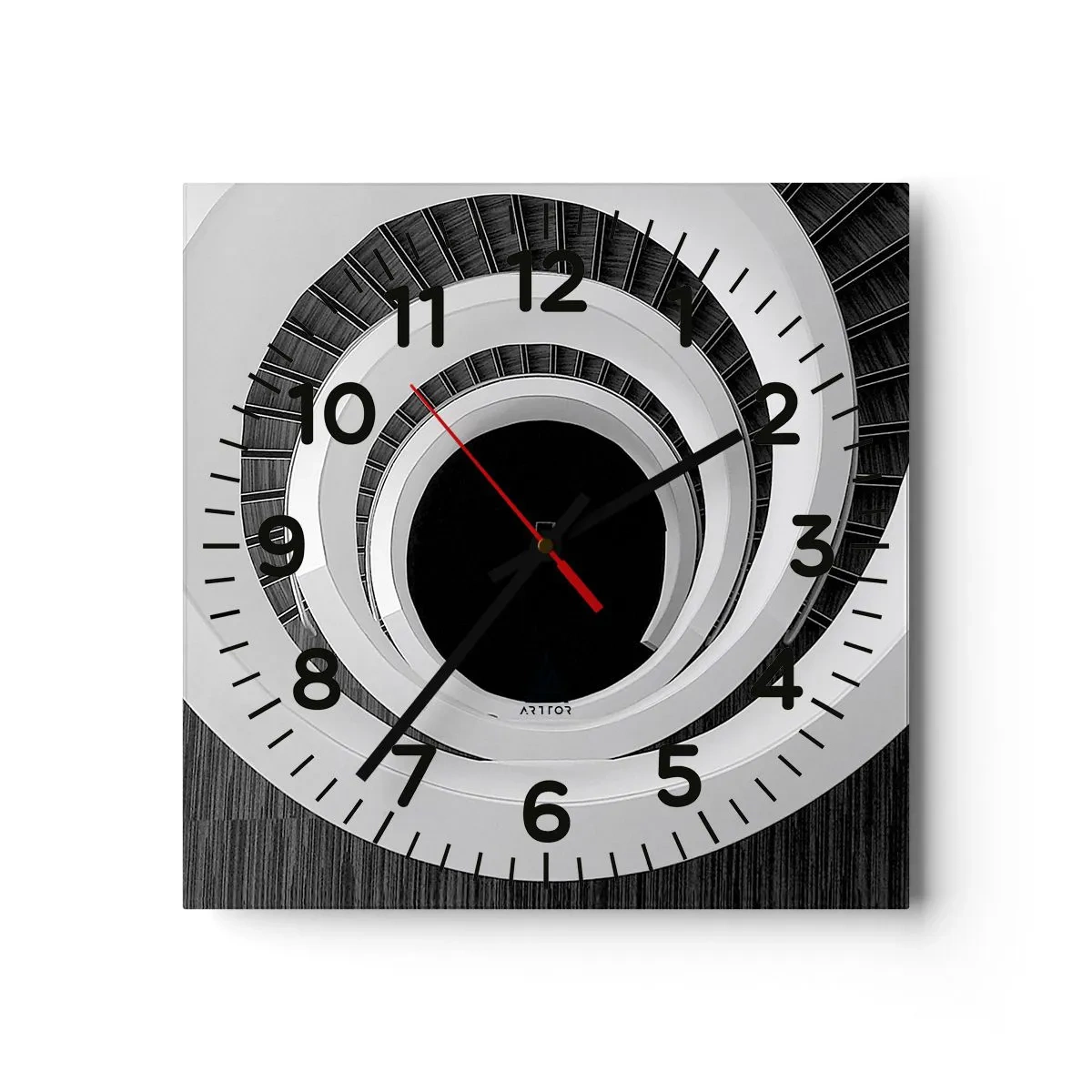 Relógio de parede - Relógio em vidro - Ao âmago - 40x40 cm