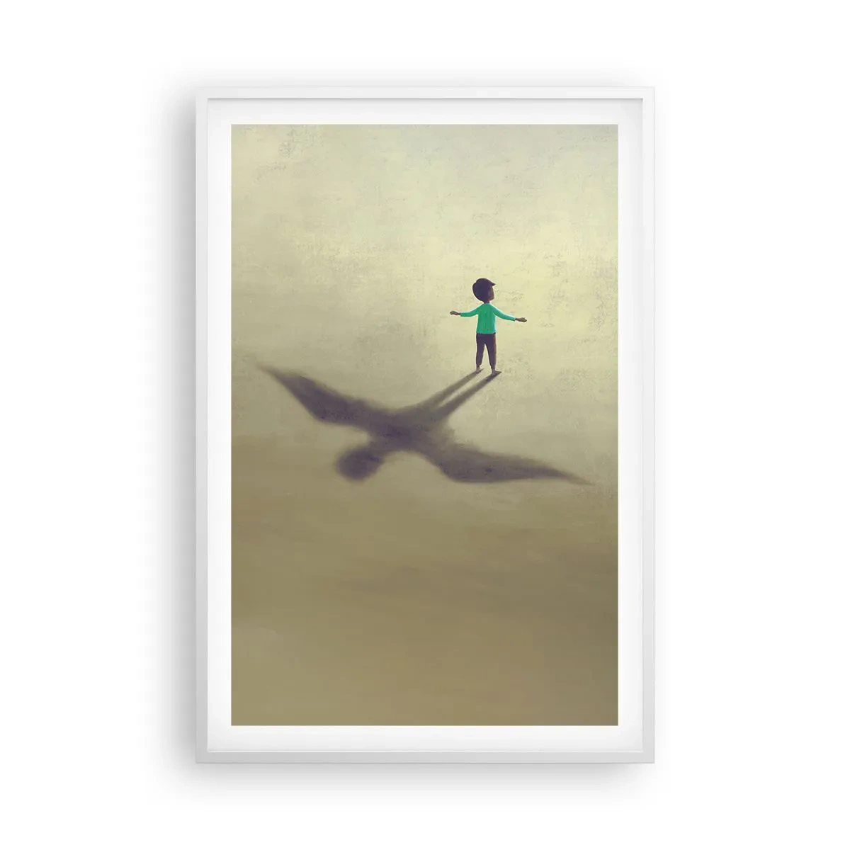 Pôster em moldura branca - Herói do futuro - 61x91 cm