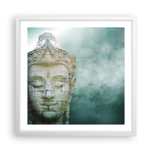 Pôster em moldura branca - Em busca da luz - 50x50 cm