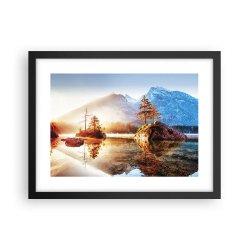 Pôster com moldura preta - A natureza sob uma nova luz - 40x30 cm